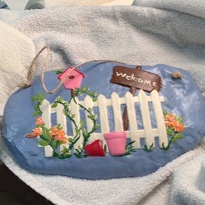 Welcome white picket fence